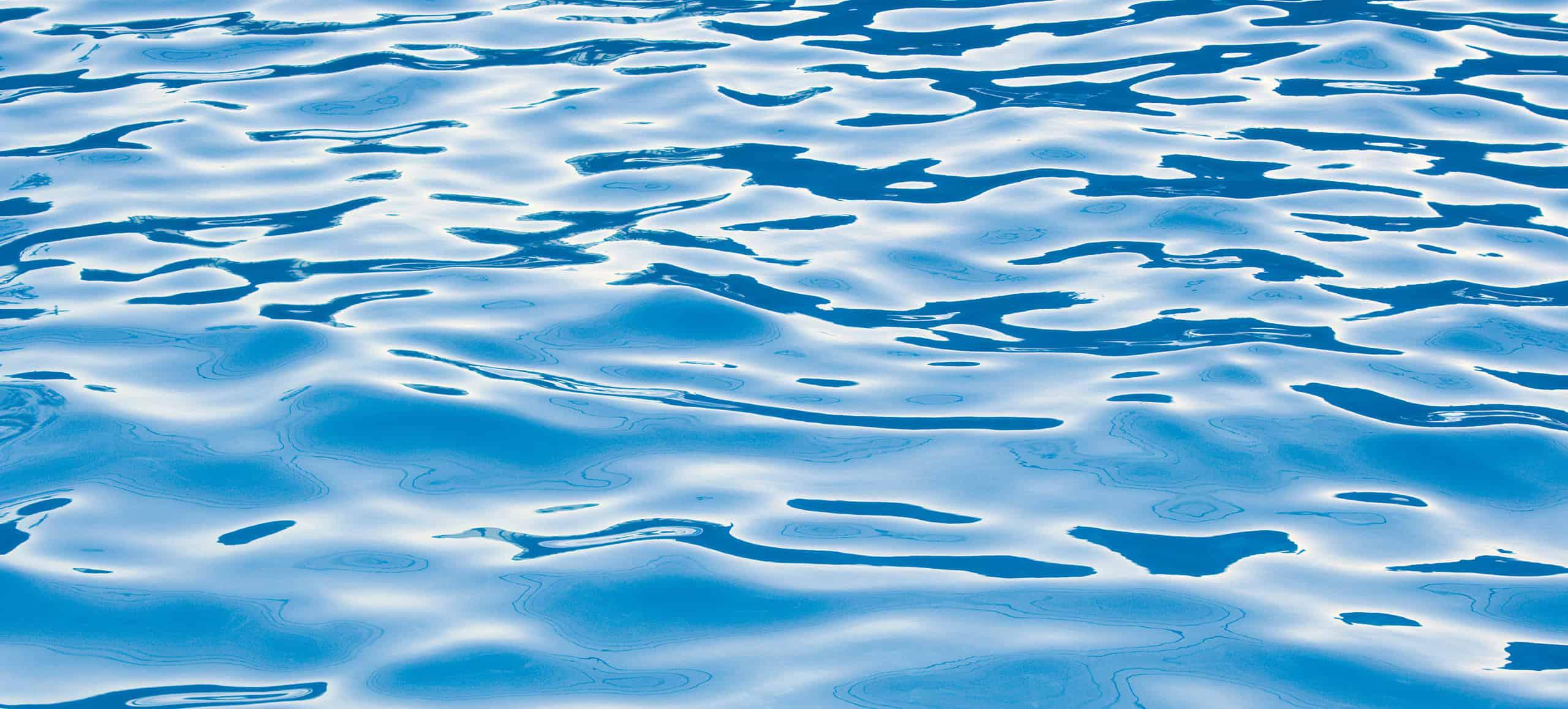 Clear blue water